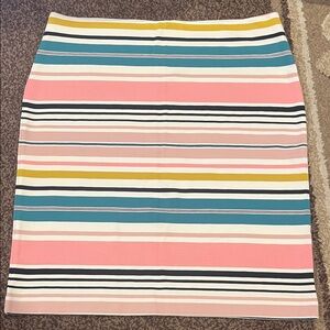 LOFT Multicolor Striped Pencil Skirt